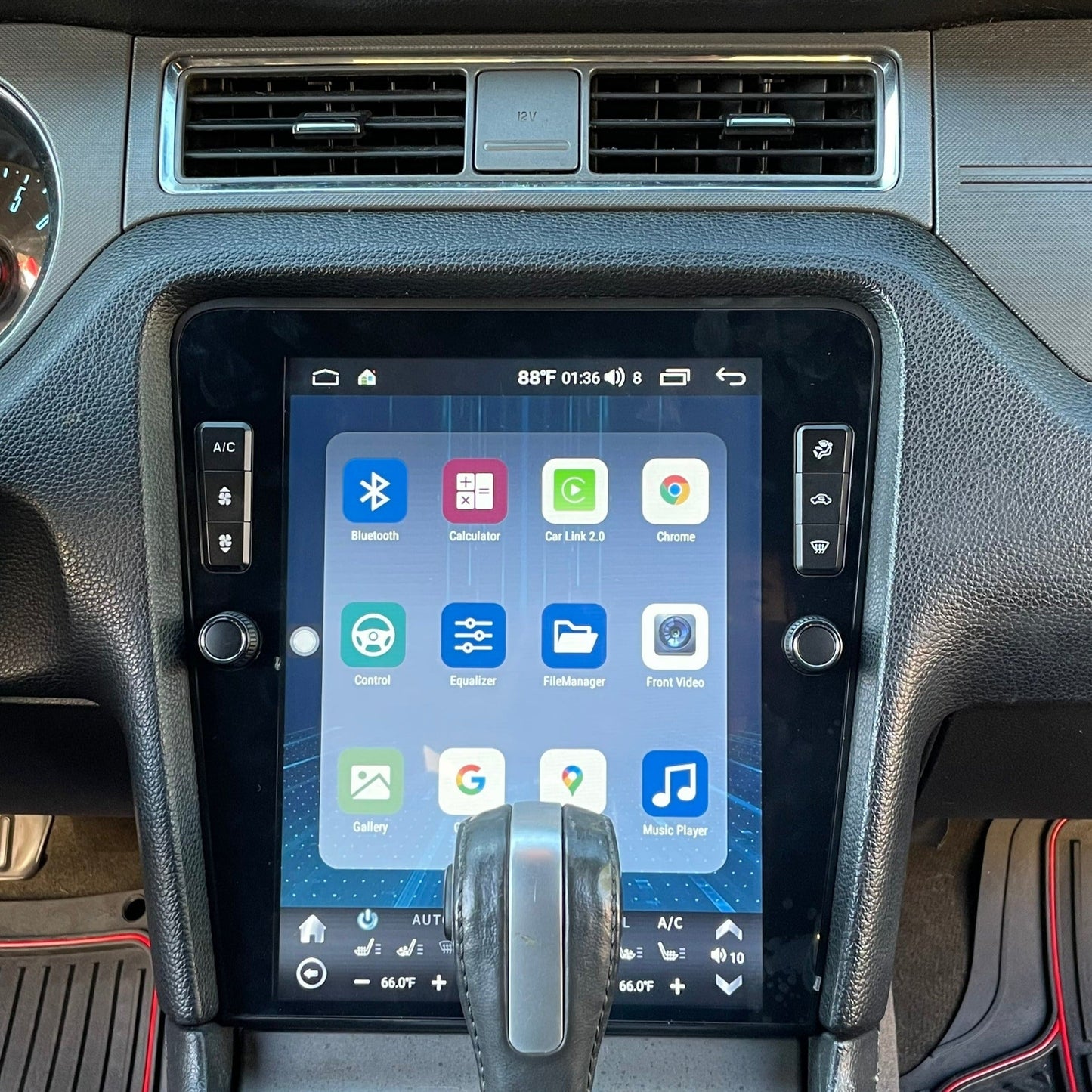 12.1" Vertical Screen Android 10/13/14 Fast boot Navigation Radio for Ford Mustang 2010 - 2014-Phoenix Automotive