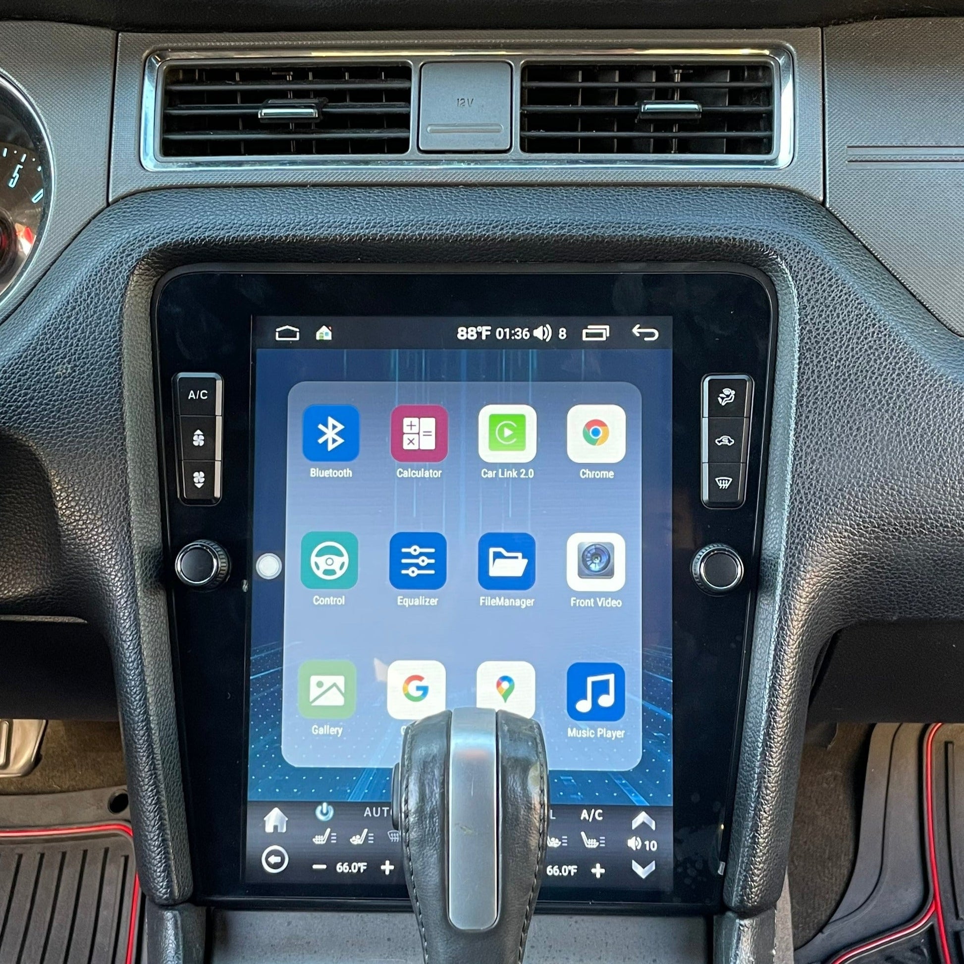 12.1" Vertical Screen Android 10/13/14 Fast boot Navigation Radio for Ford Mustang 2010 - 2014-Phoenix Automotive