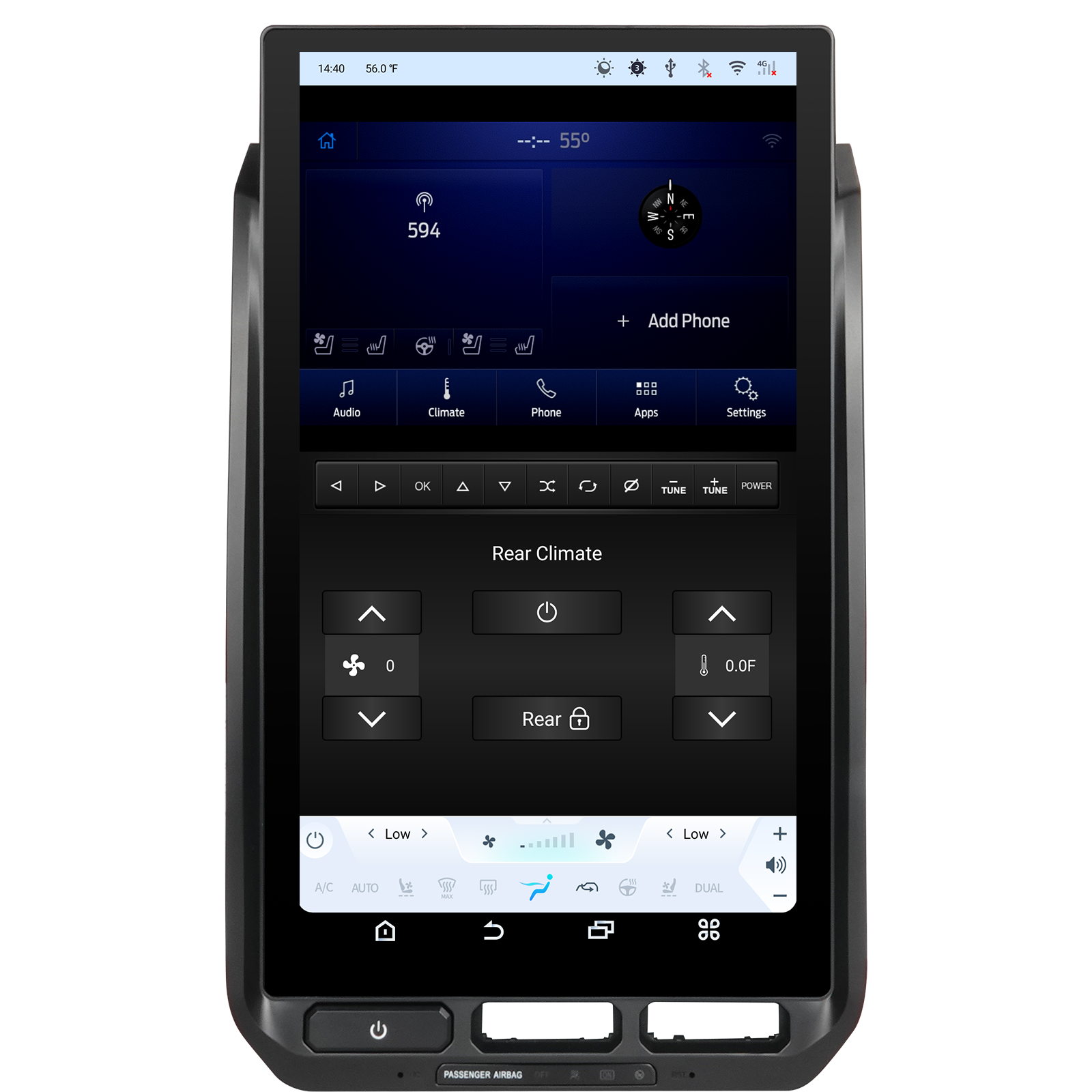 16” Android 13/14 Vertical Screen Navigation Radio for Ford F-150 F-250 F-350 F-450 F-550 2015-2020-Phoenix Automotive