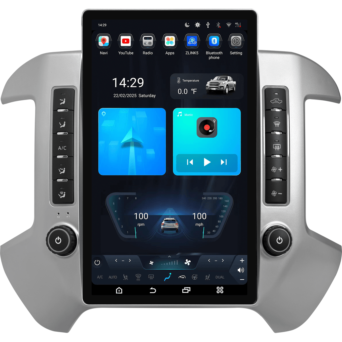 [Open Box][Special Edition] 14.5" Android 13/14 Fast boot Navi Radio for Chevy Silverado GMC SIERRA 2014 - 2019-Phoenix Automotive