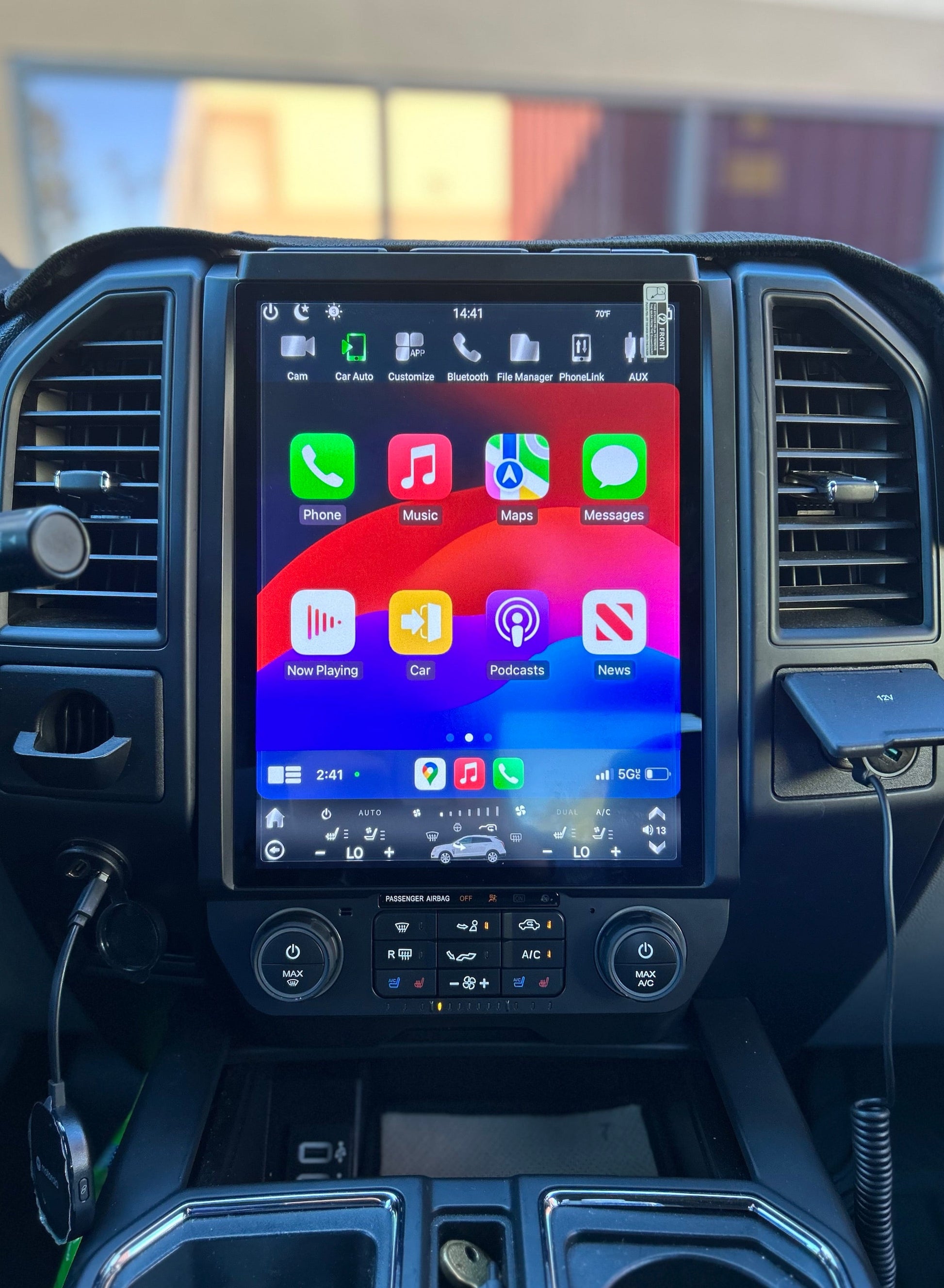 [Open Box] 13/16" Android 10/12/13/14 Vertical Screen Navigation Radio for Ford F-150 F-250 F-350 F-450 F-550 2015-2020-Phoenix Automotive