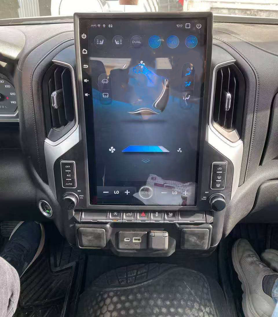 [Open Box] 17" Vertical Screen Android 13 Fast boot Navigation Radio for GMC sierra 2019-2021 Chevrolet Silverado 2019-2021-Phoenix Automotive