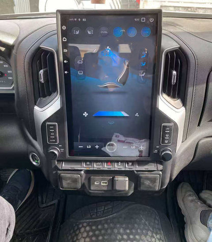 [Open Box] 17" Vertical Screen Android 13 Fast boot Navigation Radio for GMC sierra 2019-2021 Chevrolet Silverado 2019-2021-Phoenix Automotive