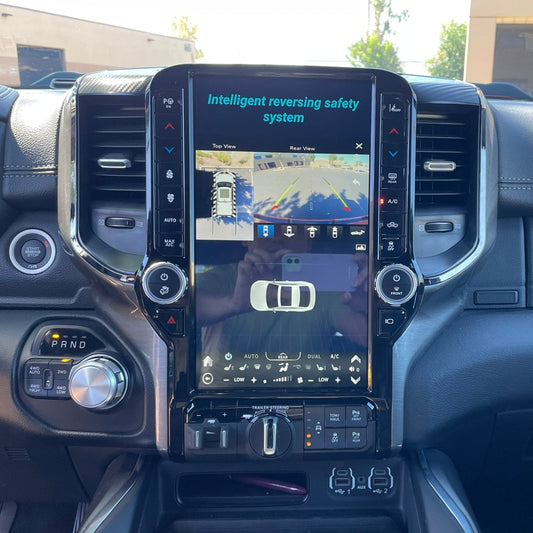[open box] 13.6” Android 13/14 Vertical Screen Navigation Radio for Dodge Ram 2019- 2024-Phoenix Automotive