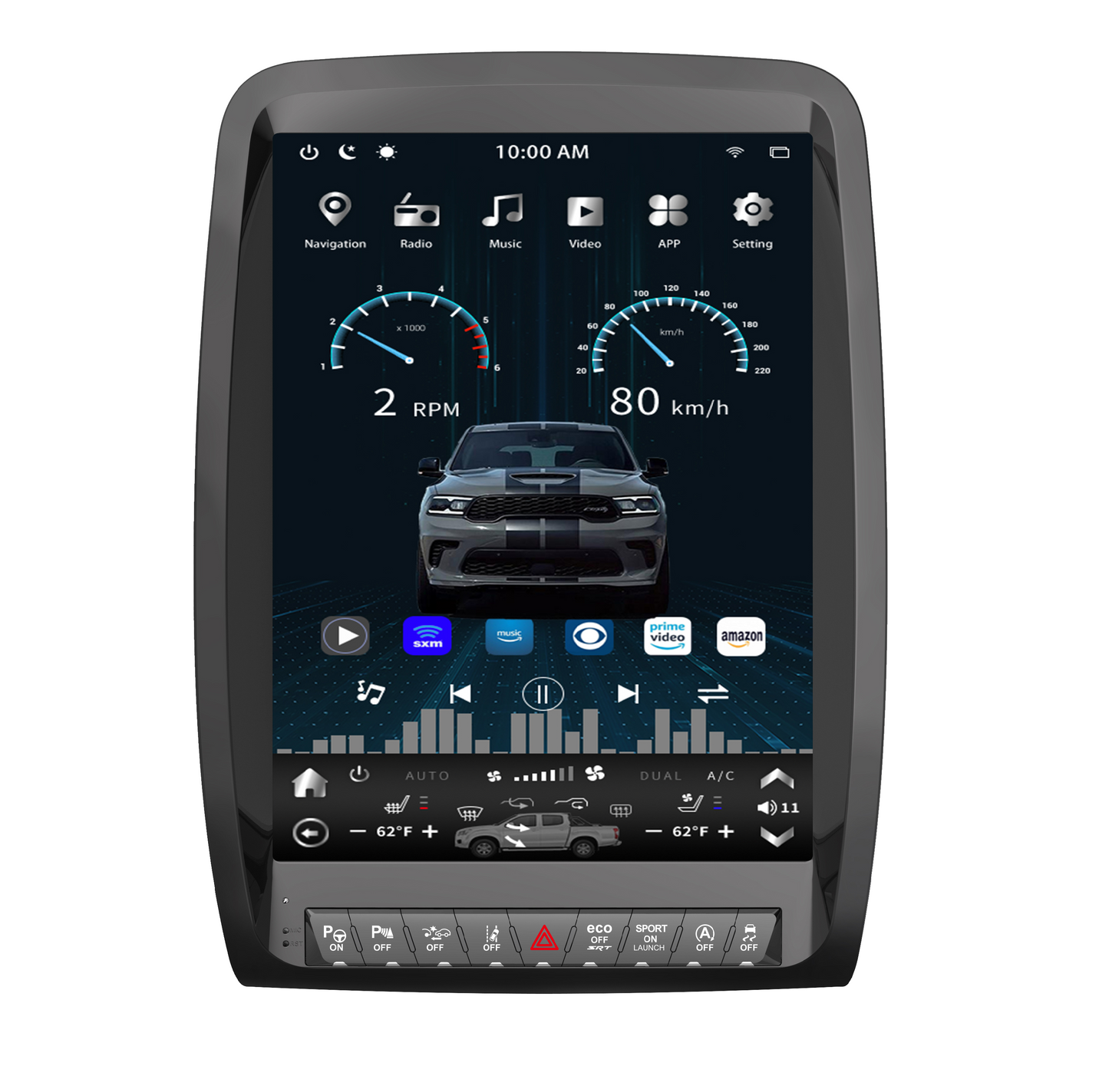 [Open box] 13” Android 12/13/14 Vertical Screen Navigation Radio for Dodge Durango 2011 - 2020-Phoenix Automotive