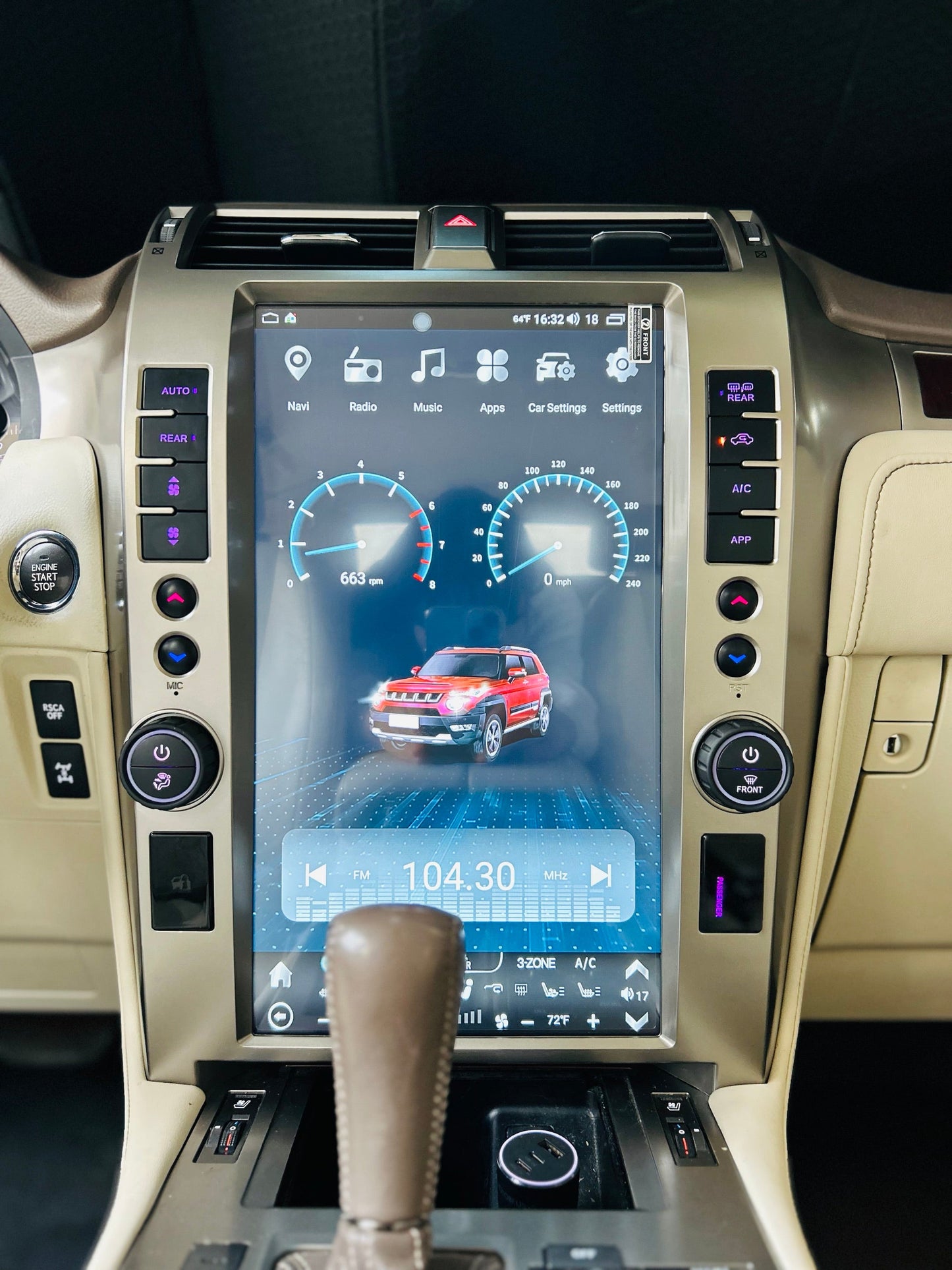 [Open Box]15.6" Android 12 Fast boot Navigation Radio for Lexus GX 400 GX 460 2010 - 2021-Phoenix Automotive