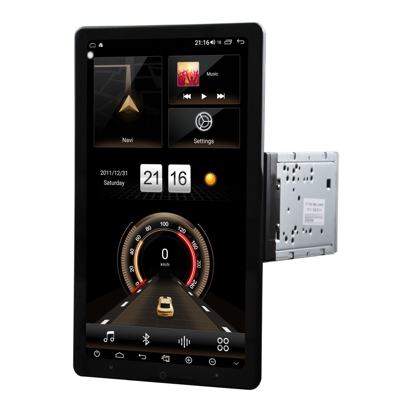 [open box] 13.3" Android 10.0 Universal double din Navigation Radio with Motorized rotatable screen-Phoenix Automotive