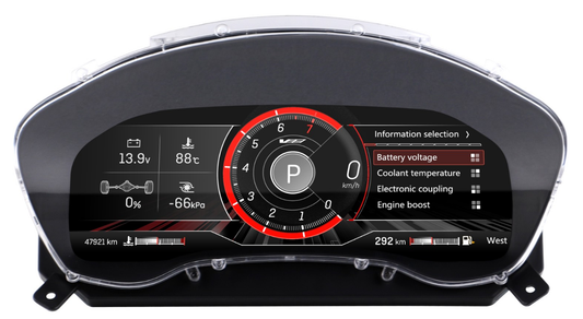 12.3 inch LCD Screen Digital Cluster Gauge for Cadillac SRX 2013-2015 Speedometer Replacement Dashboard Instrument Cluster Digital Display Panel-Phoenix Automotive