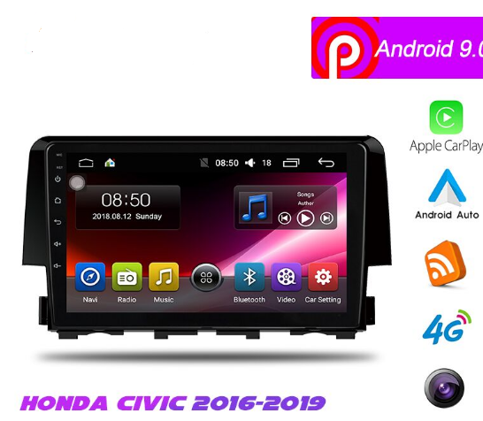 9" Android 9 Navigation Radio for Honda Civic 2016 - 2019-Phoenix Automotive