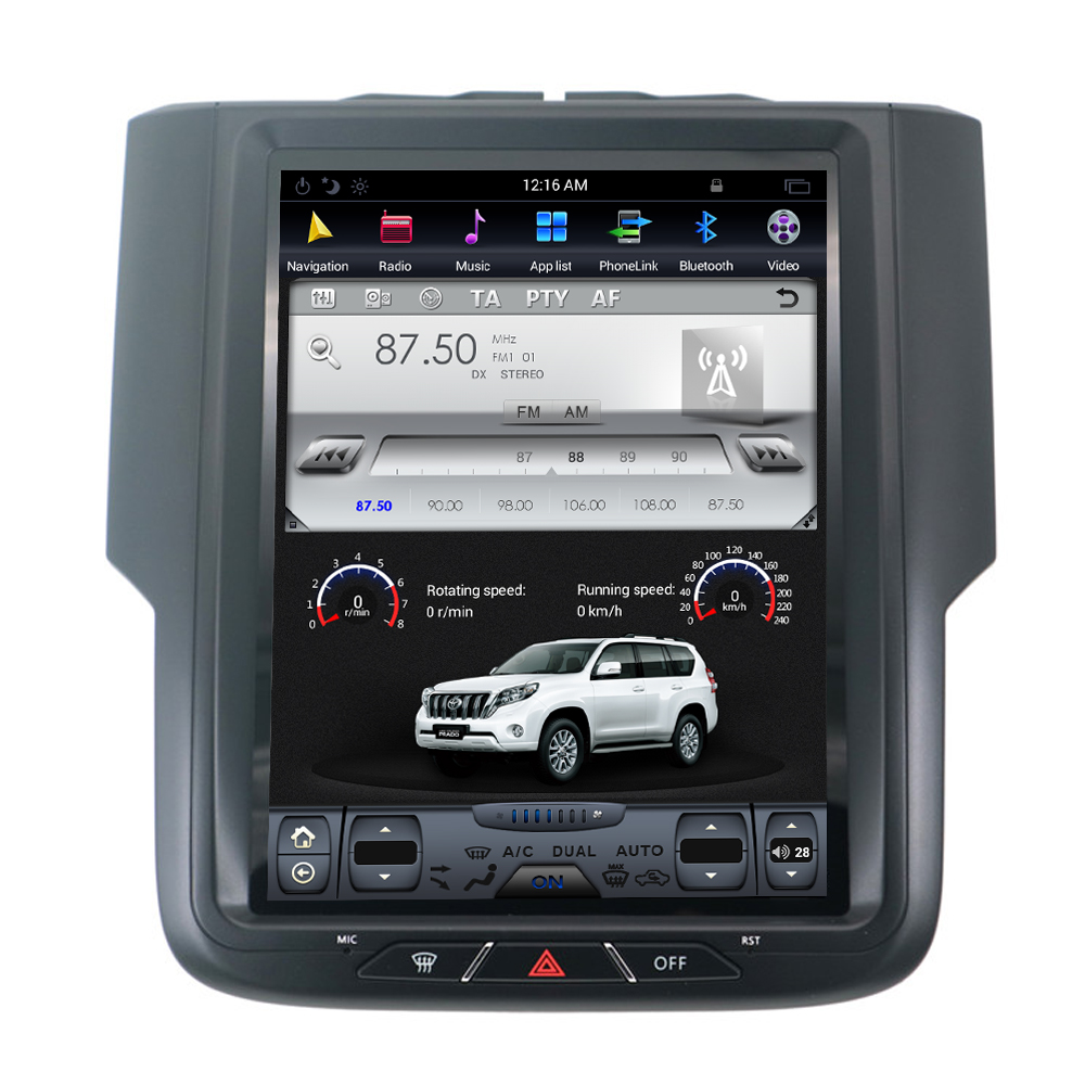[ G6 octa-core ] 10.4" Android 11 Fast boot Vertical Screen 3 button Navi Radio for Dodge Ram 2013 - 2018-Phoenix Automotive
