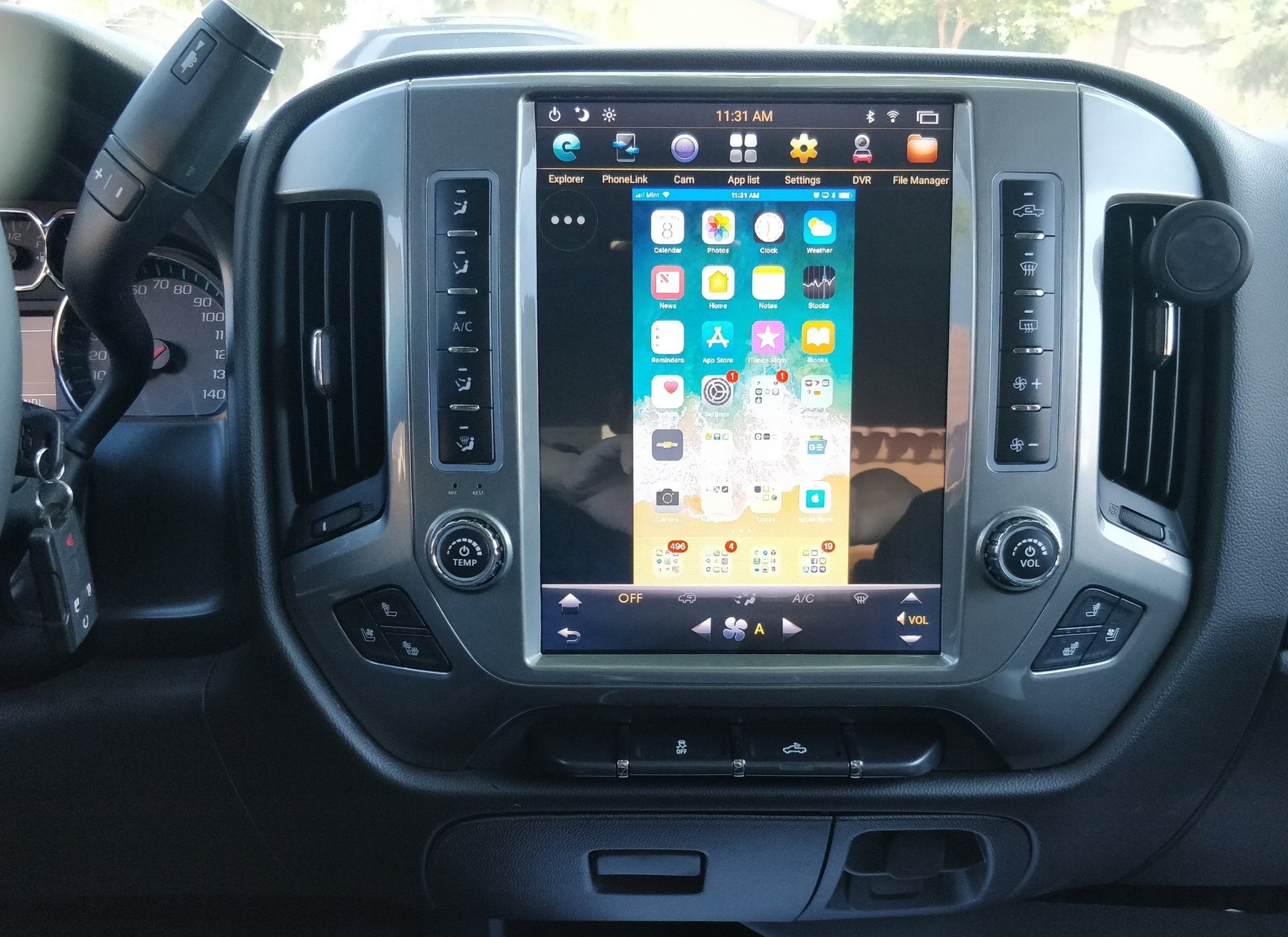 [Open Box] 12.1" Android 7.1 Fast Boot Vertical Screen Navigation Radio for Chevrolet Silverado GMC SIERRA 2014 - 2018-Phoenix Automotive