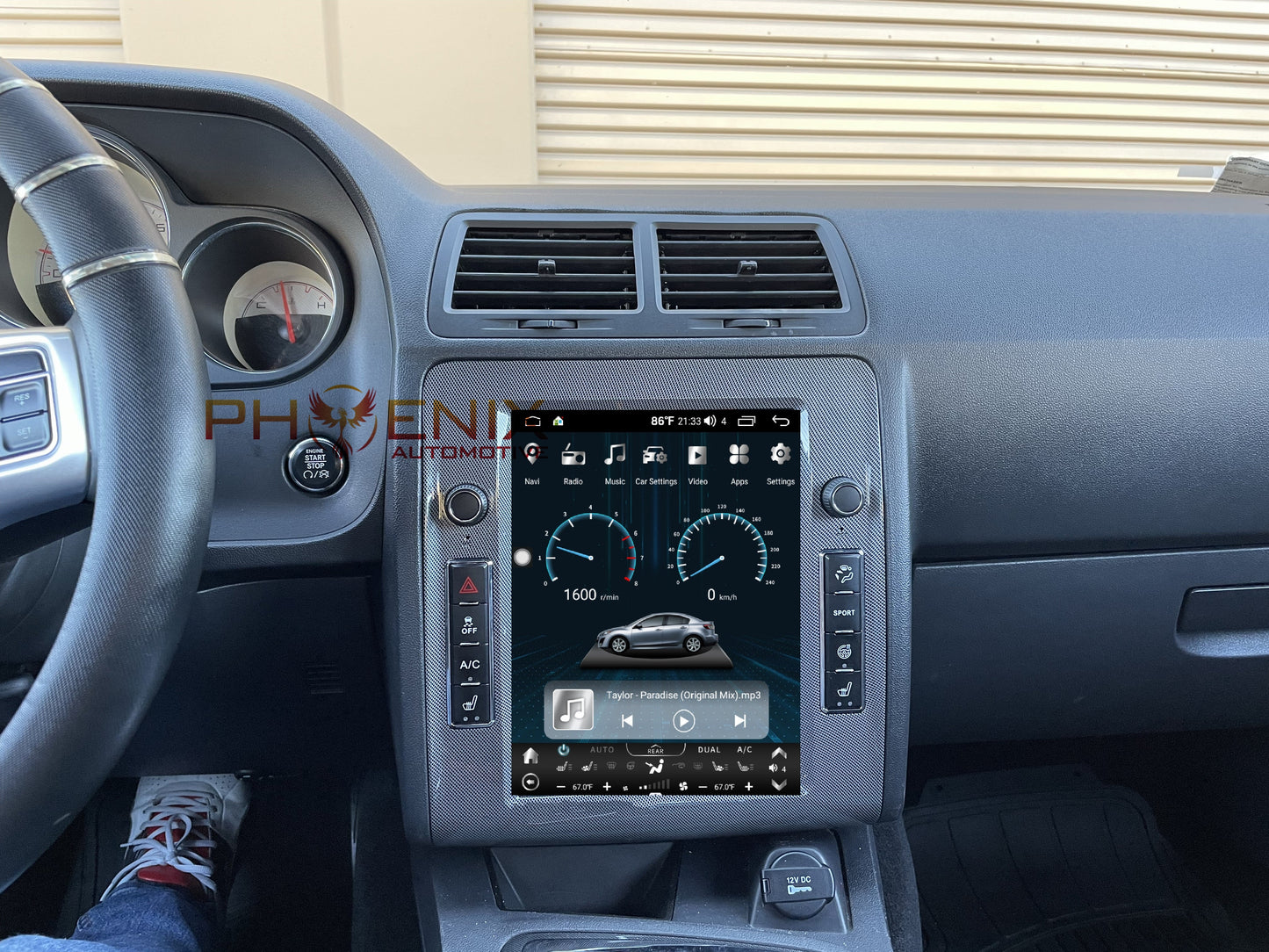 10.4" Vertical Screen Android 10 Fast boot Navigation Radio for Dodge Challenger 2008 - 2014-Phoenix Automotive