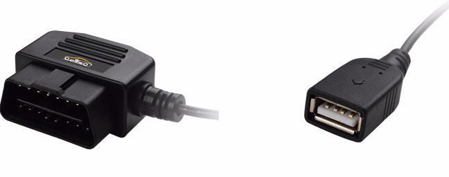 KeeperDog OBD to USB female power adapter cable 12 v 24 v 36 v to 5 v 50 cm 20 inch long-Phoenix Automotive