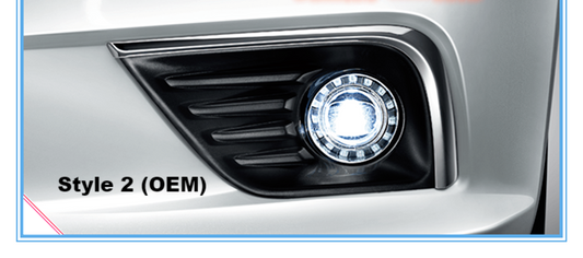 Pair Direct Bolt-on LED Fog Light Assembly Lamp for Infiniti M35 M45 2008 - 2010-Phoenix Automotive