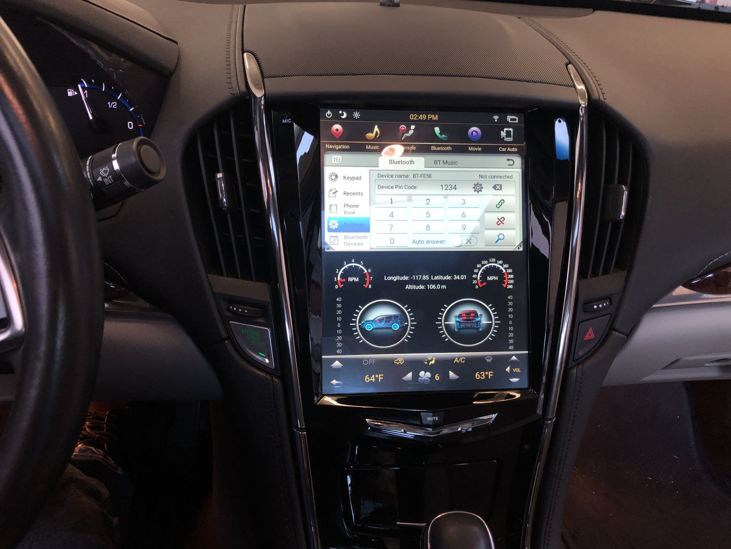 [ PX6 SIX-CORE ] 10.4" Android 9 Fast boot Vertical Screen Navi Radio for Cadillac ATS CTS XTS SRX Escalade 2013 - 2019-Phoenix Automotive