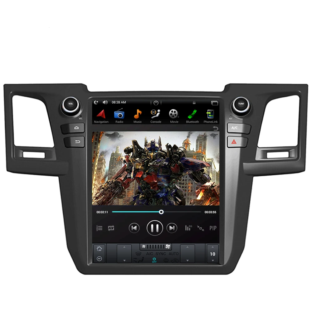 [ PX6 six-core ] 12.1" Vertical Screen Android 9 Fast boot Navigation Radio for Toyota fortuner 2004 - 2015-Phoenix Automotive