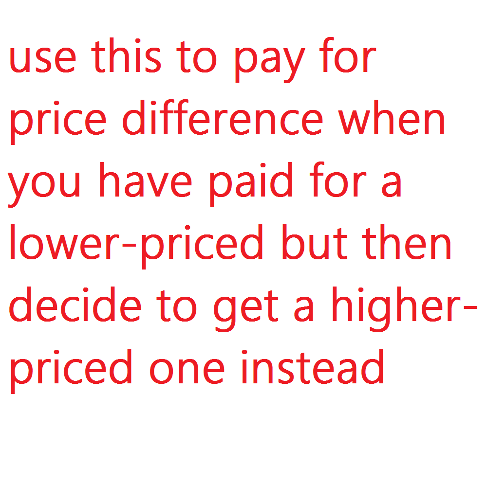 Price Difference: use this to pay to switch to a higher-priced item after placing an order-Phoenix Automotive